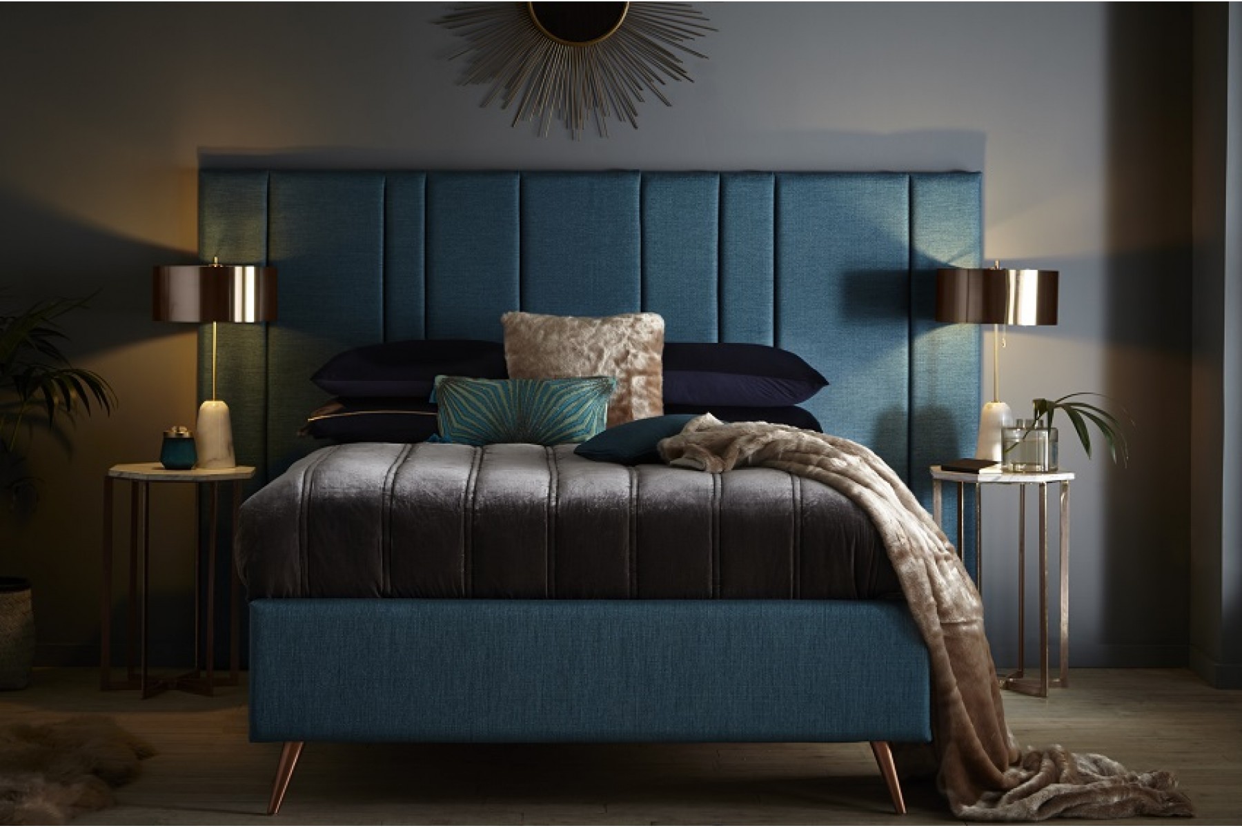 Aether Floor Standing Headboard in Panelled Design Headboards By Design